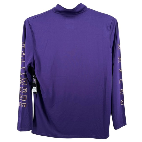 NFL Baltimore Ravens XL Purple 1/4 Zip Pullover Team Apparel Long Sleeve Shirt‎ - Picture 7 of 11